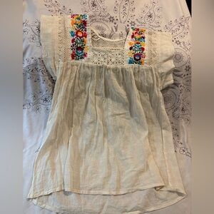 Embroidered Cream Blouse